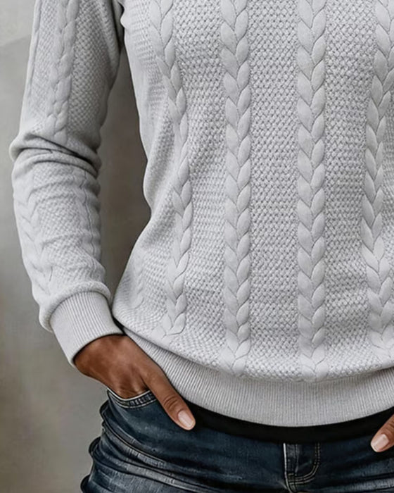 Top V-Hals Casual Lange Mouw