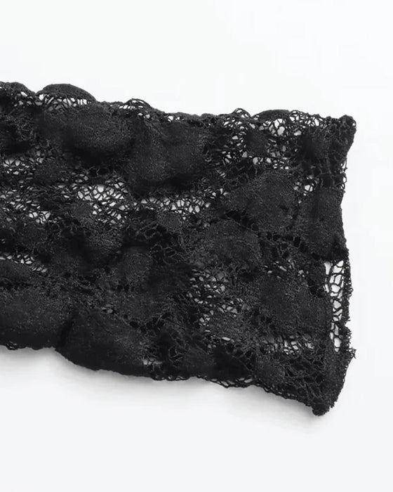 Bodysuit Ronde Hals Lange Mouw Kant