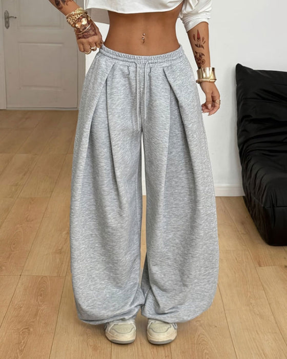 Sweatpants Y2K Effen Kleur Trekkoord