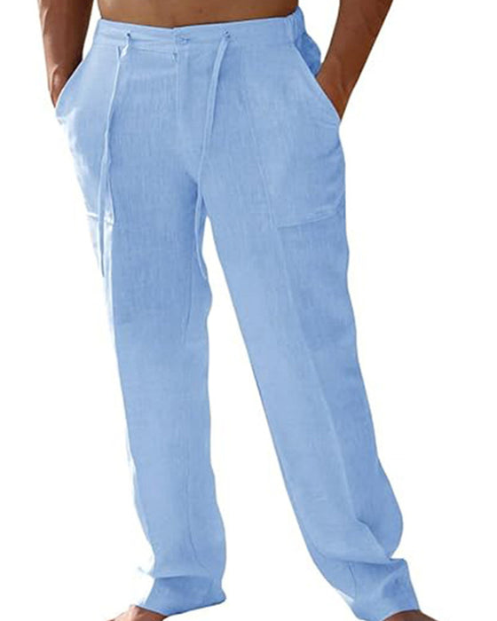 Broek Effen Kleur Zak Trekkoord Strand