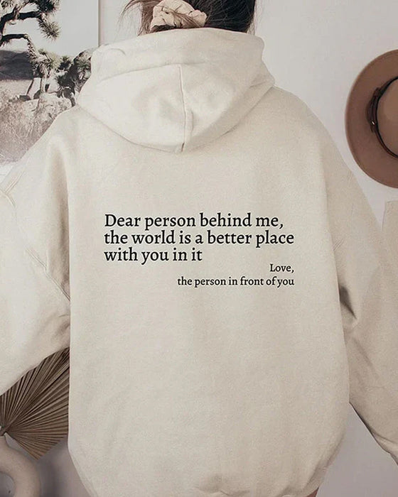 Sweatshirt met 'Beste Persoon Achter Mij'
