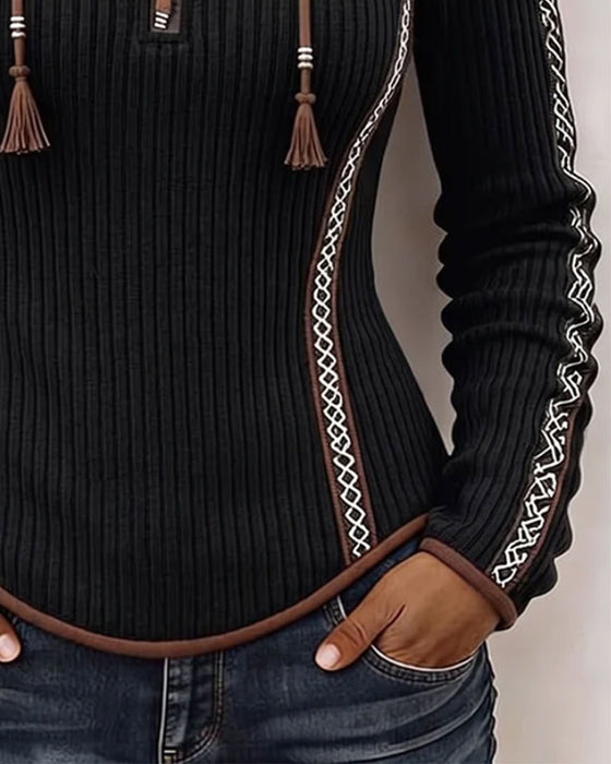 Top Capuchon Rits Casual