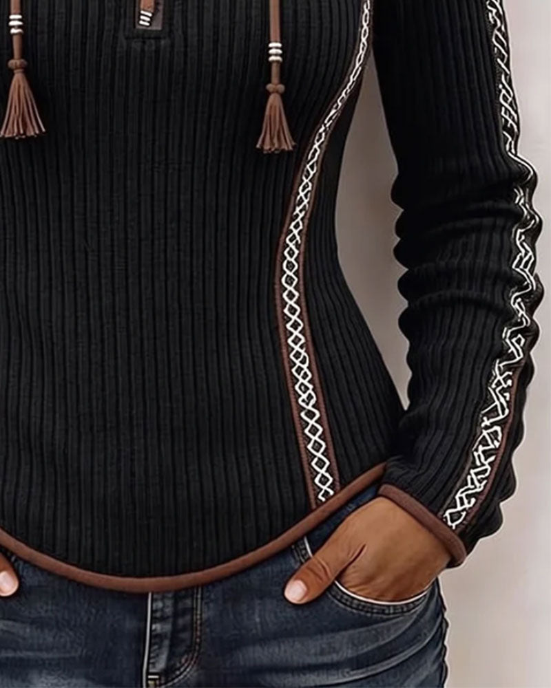 Top Capuchon Rits Casual