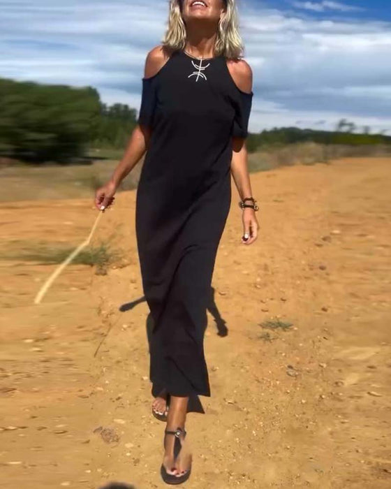 Jurk Fashion Casual Off-Shoulder Slank