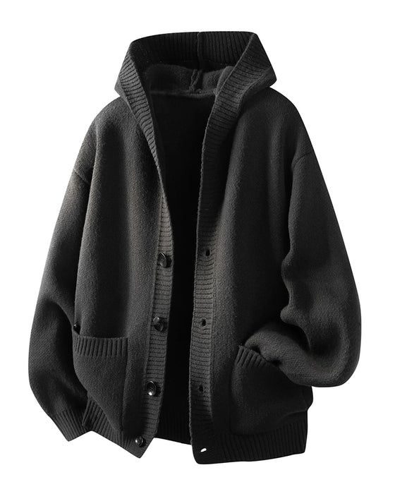 Cardigan Capuchon Knoop Zak Heren