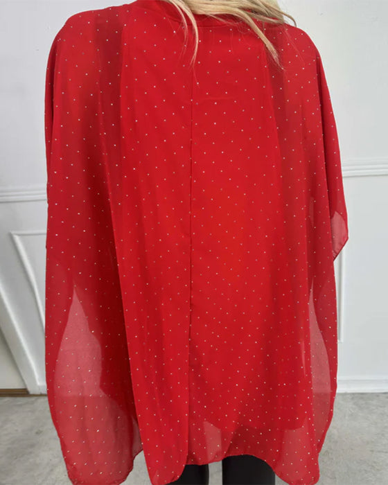 Modieus Overhemd Met Vleermuismouwen