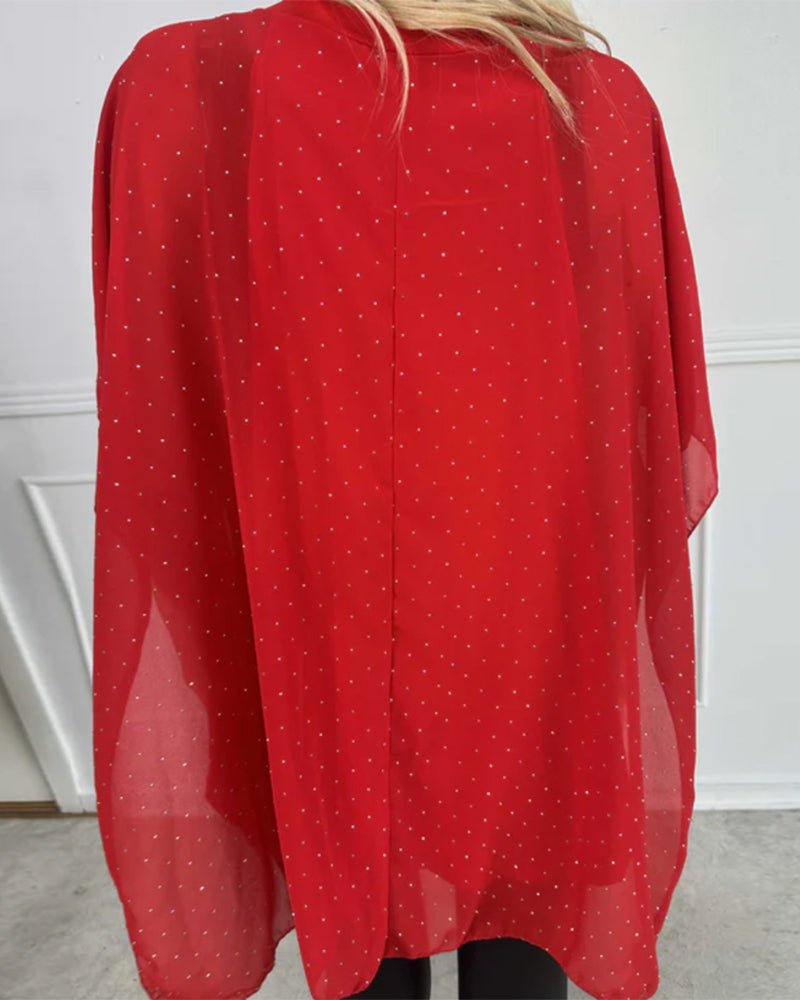 Modieus Overhemd Met Vleermuismouwen