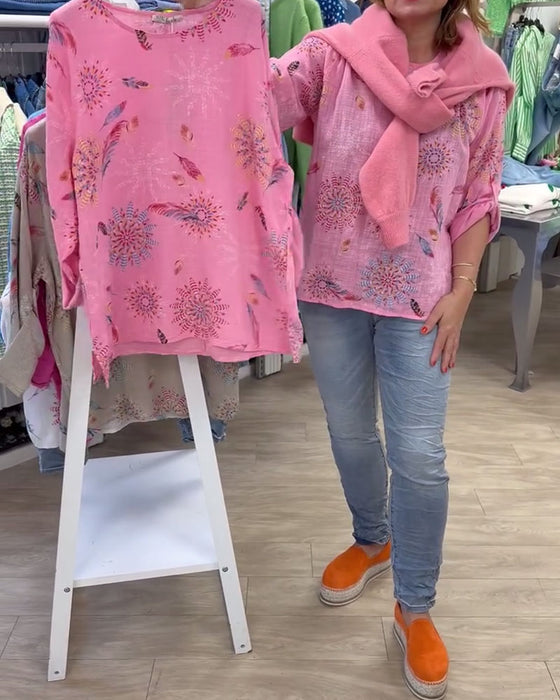 T-Shirt Lange Mouwen Gedrukt