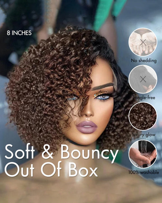 Headset Afrikaanse Krullende Pruik