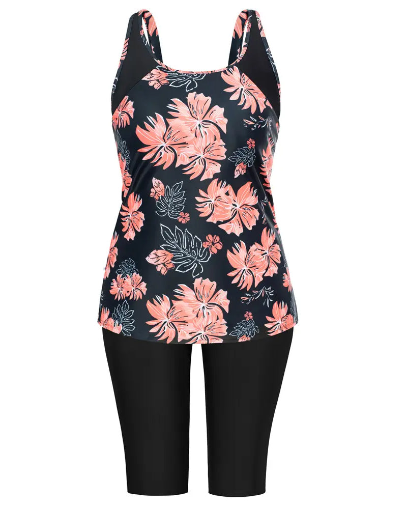 Vakantie Bedrukte Mouwloze Tankini