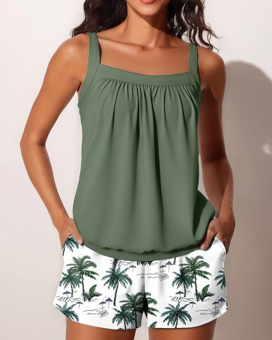 Tankini Tropisch Palm Boom Print