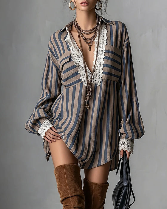 Jurk Casual Streep Mode