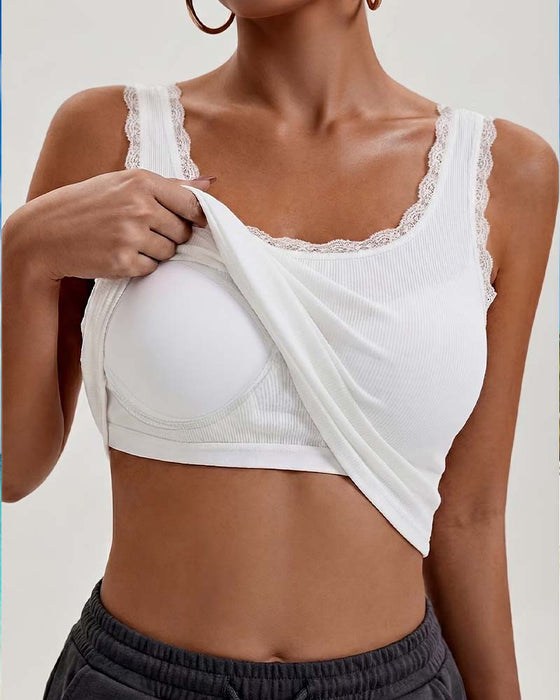Tank Top Gepast Kant Afwerking