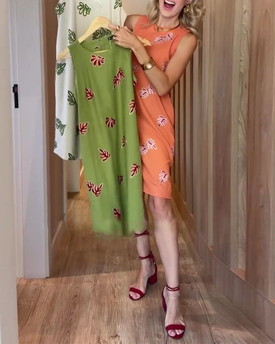 Jurk Eenvoudig Mouwloos