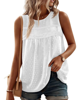 Tanktop Mouwloos Effen Casual