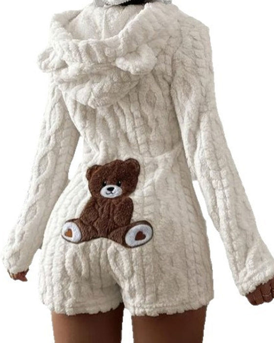 Overalls Effen Capuchon Fleece