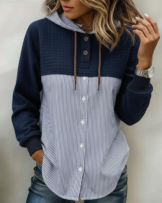 Top Met Capuchon En Knoopsluiting