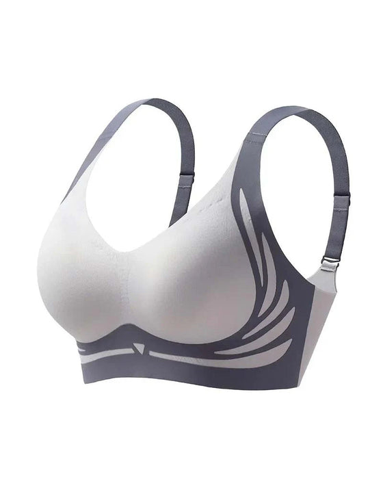 Lifting anti-sagging wireless push-up bra