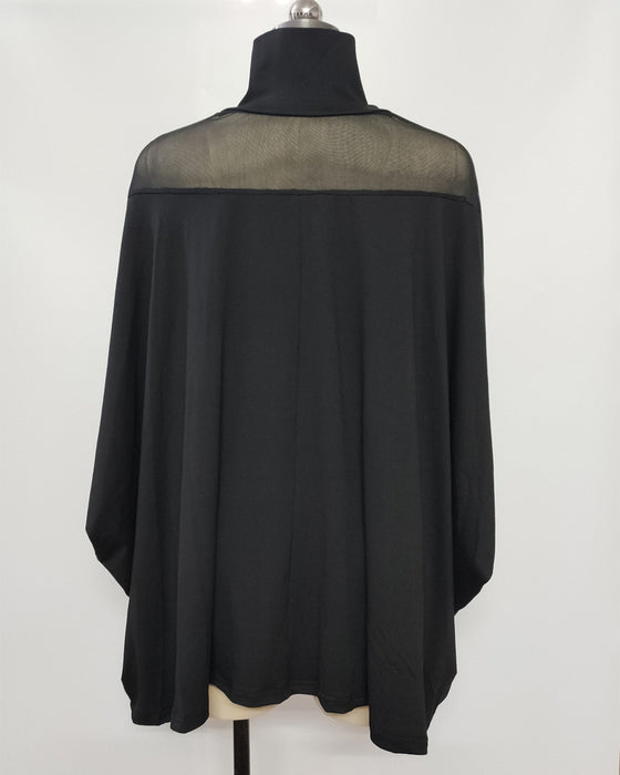 Blouse Doorzichtig Cold Shoulder Dolmanmouw