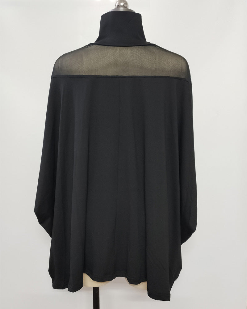 Blouse Doorzichtig Cold Shoulder Dolmanmouw