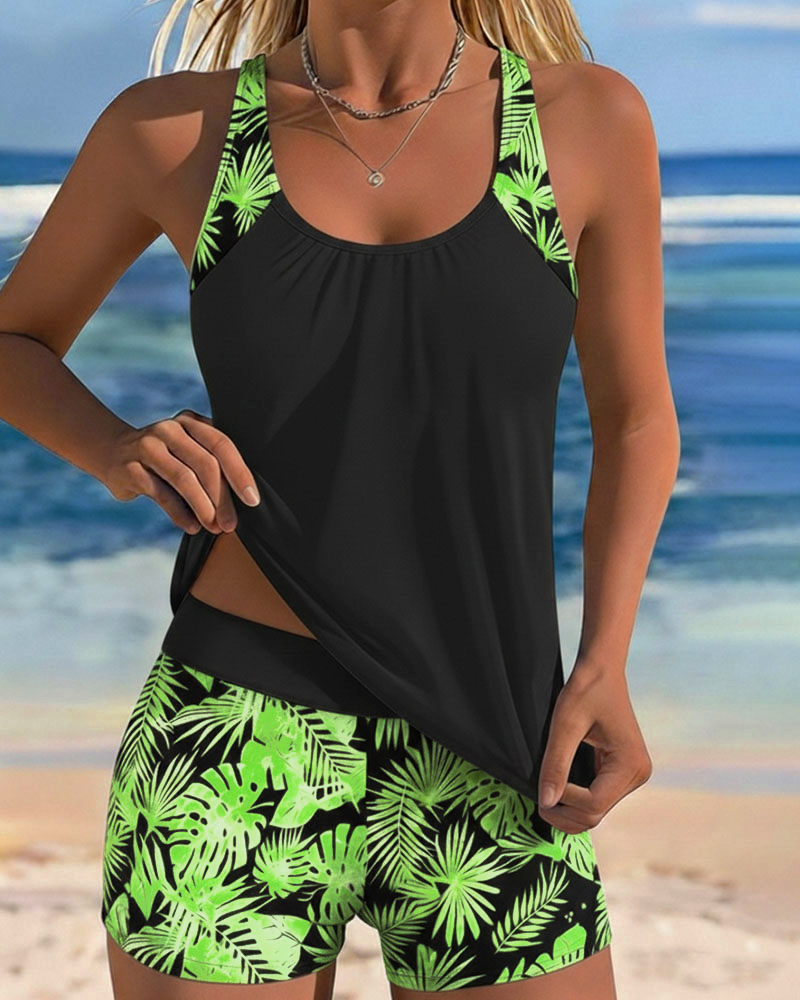 Tankini Mouwloos Tanktop Vierkant Uitgesneden