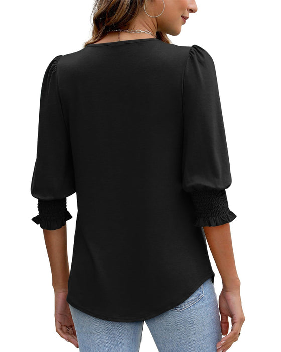 Blouse Pofmouw Bedrukt