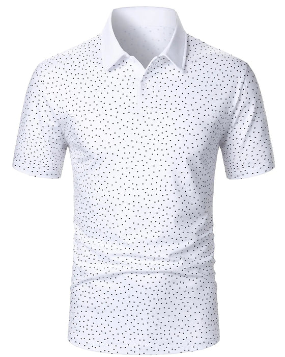 Casual Polo-Kraag T-Shirt Met Kleine Stippen