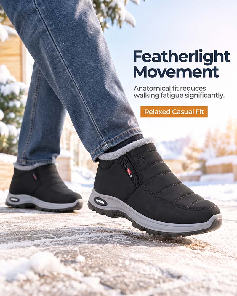Winterse Dikgevoerde Sneeuwlaarzen, Slip-On Warme Casual Schoenen Voor Dames En Heren