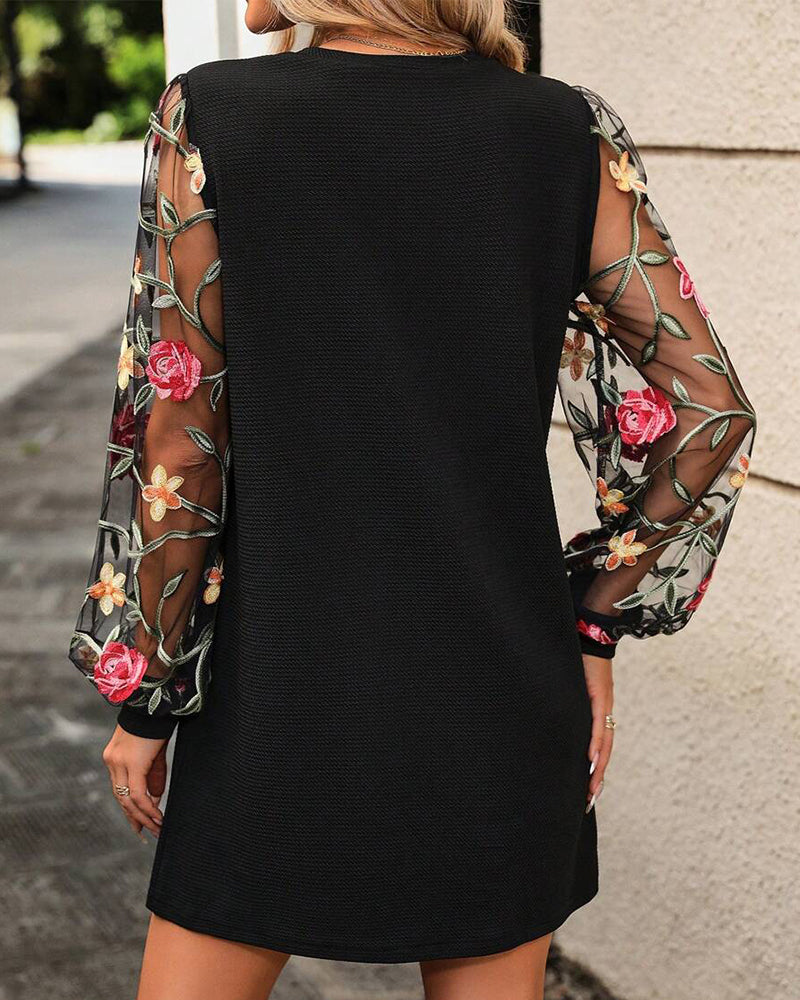 Jurk Gaas Borduurwerk Patchwork