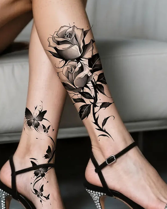 Gesimuleerde Bloem Tattoo Stickers Voor Arm
