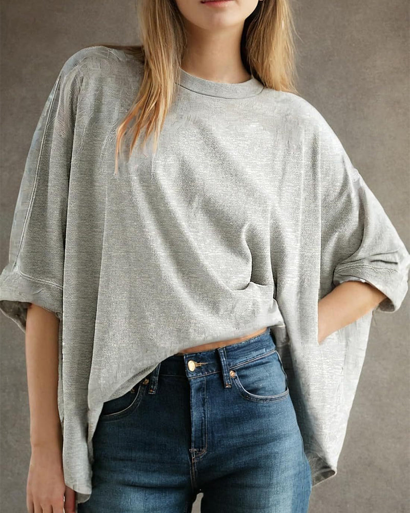 T-Shirt Vleermuis Korte Mouw