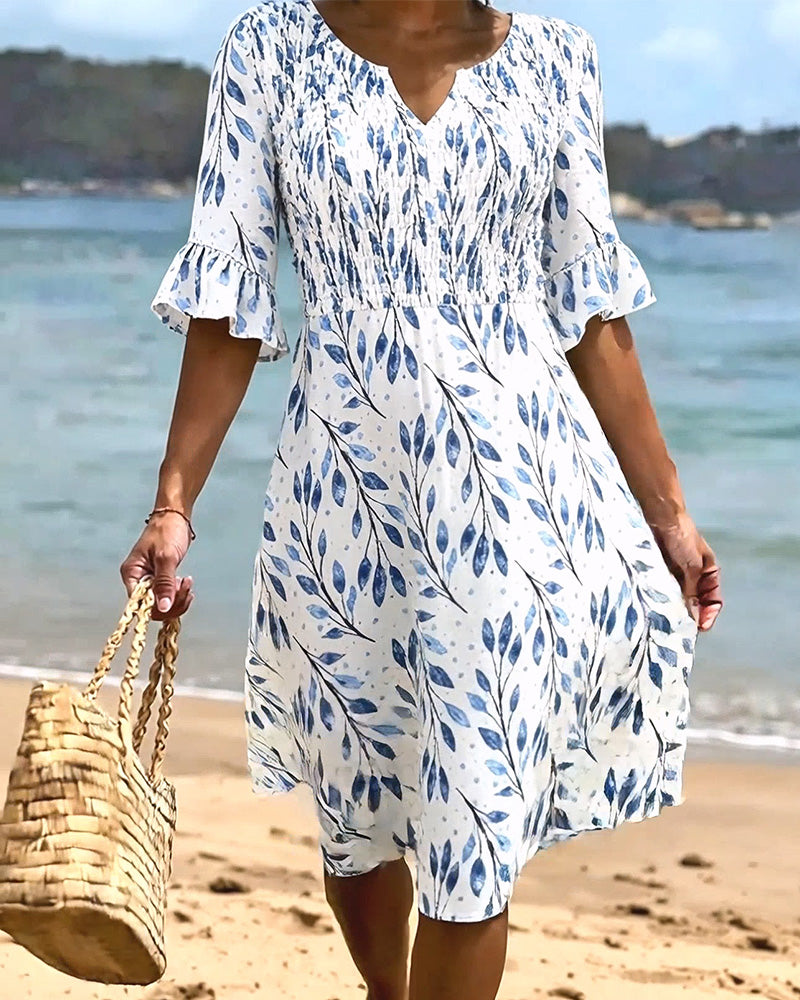 Jurk Halve Mouw Geprint