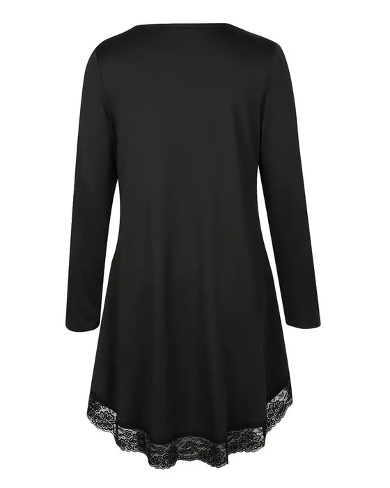 Onregelmatige Lange Mouwen Top Met Mesh-Patchwork