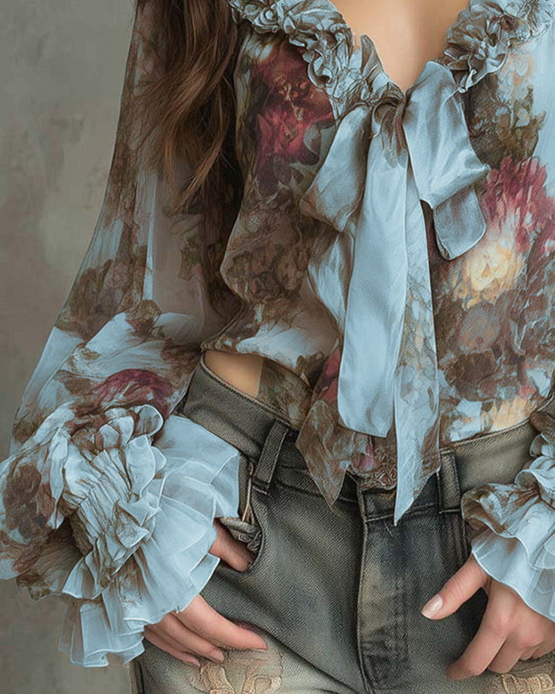 Blouse Lotusprint Elegant