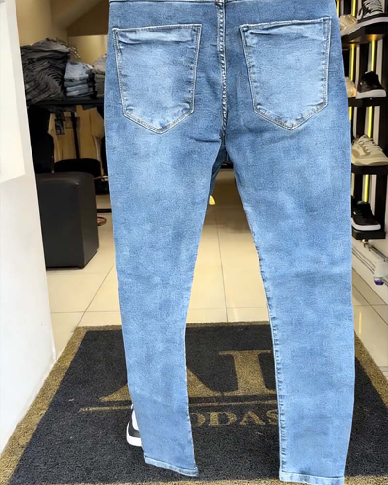 Jeans Distressed Slim-Fit Taps Toelopend