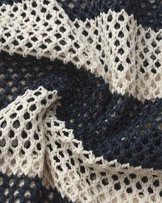 Trui Jurk Dolmanmouw Gestreept Print Uitgesneden