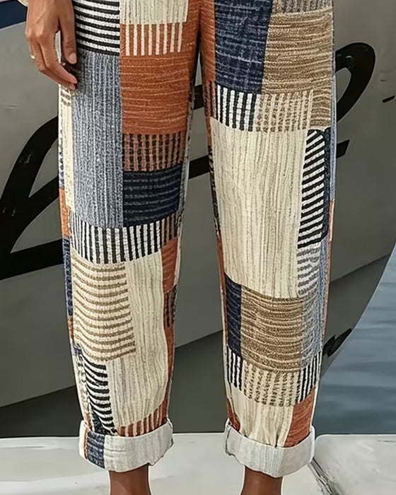 Broek Lijn Contrast Casual