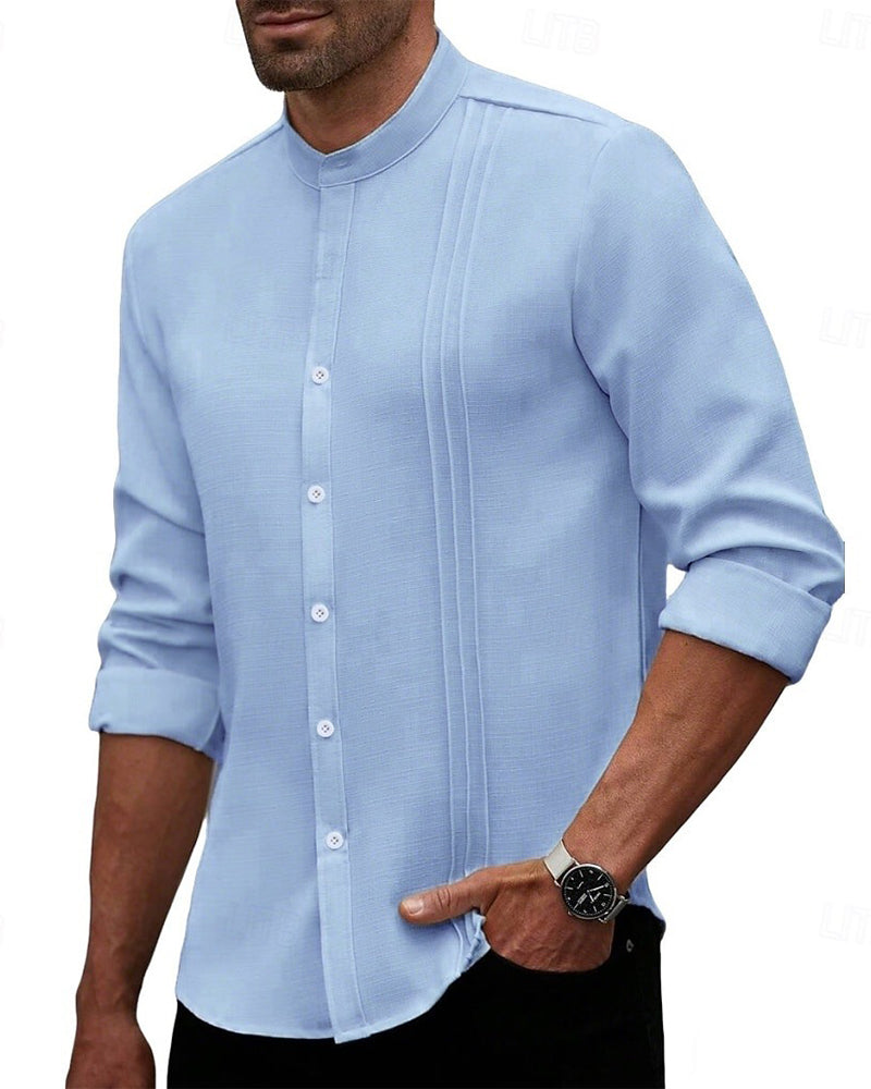 Heren Overhemd Fashion Mini Mandarin Kraag