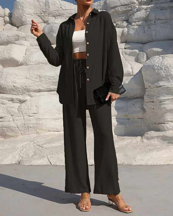 Set Lange Mouw Casual Effen