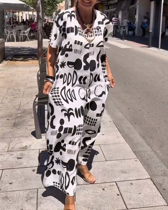Jumpsuit Abstract Graffiti Los
