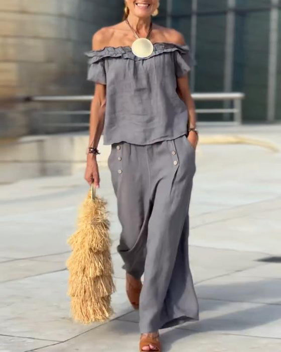 Elegant Set Met Off-the-Shoulder