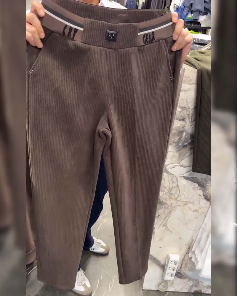 Broek Casual Elastische Taille Taps