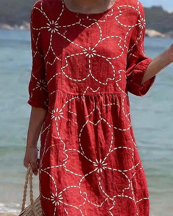 Jurk Casual Bloemen Print