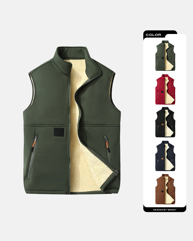 Cardigan Gevoerd Polar Fleece Open Voorzijde