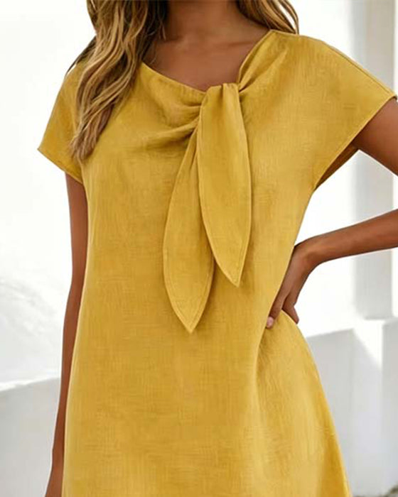 Jurk Casual Effen Kleur