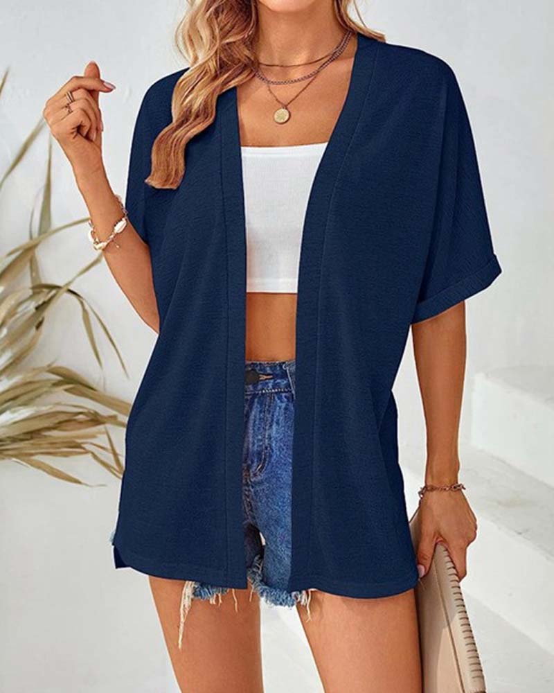 Jas Korte Mouw Casual Effen