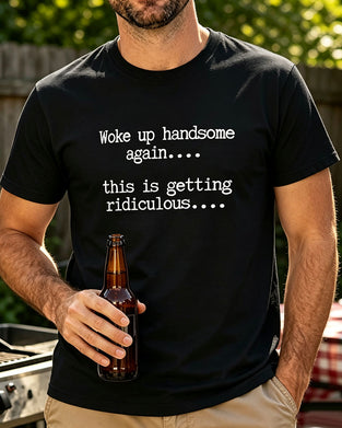 Heren T-Shirt Letter Print Ronde Hals
