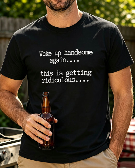 Heren T-Shirt Letter Print Ronde Hals
