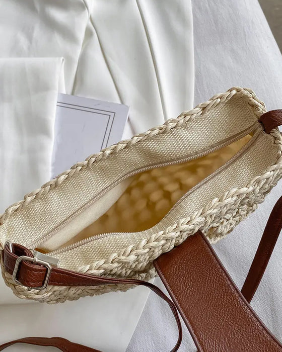 Tas Boho Halfcirkelvormig Hol Stro