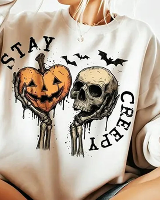 Sweatshirt Ronde Hals Lange Mouw Halloween